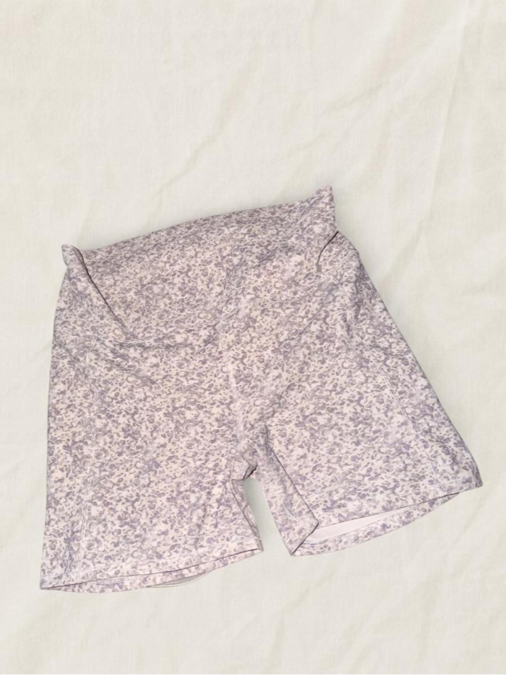 Vuori Lavender Floral Athletic Bike Shorts